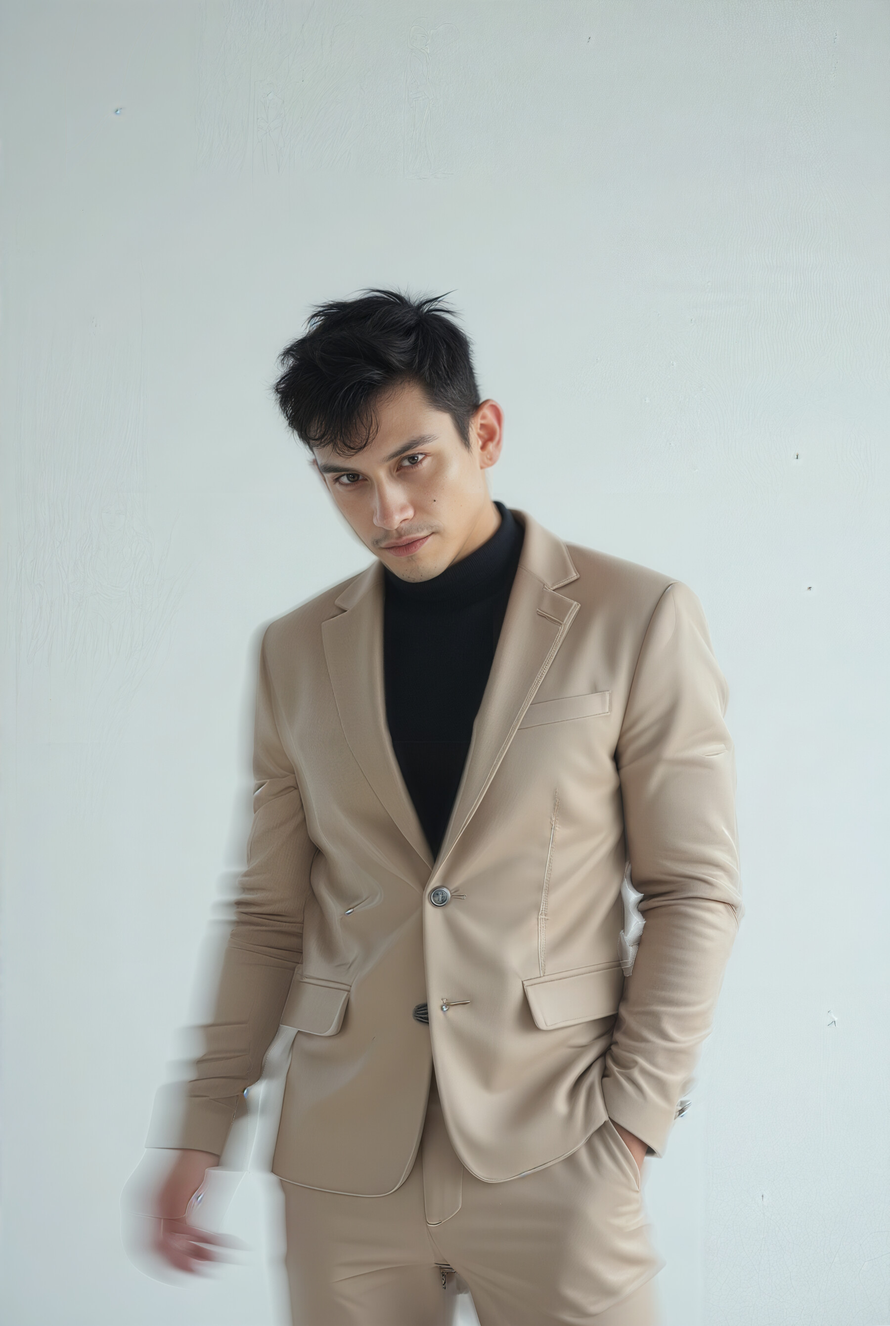 Landon Strempel in a taupe suit
